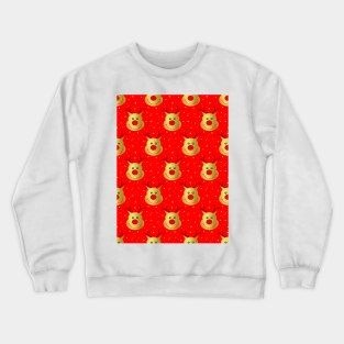 FUNNY Red Nose Reindeer Pattern Crewneck Sweatshirt